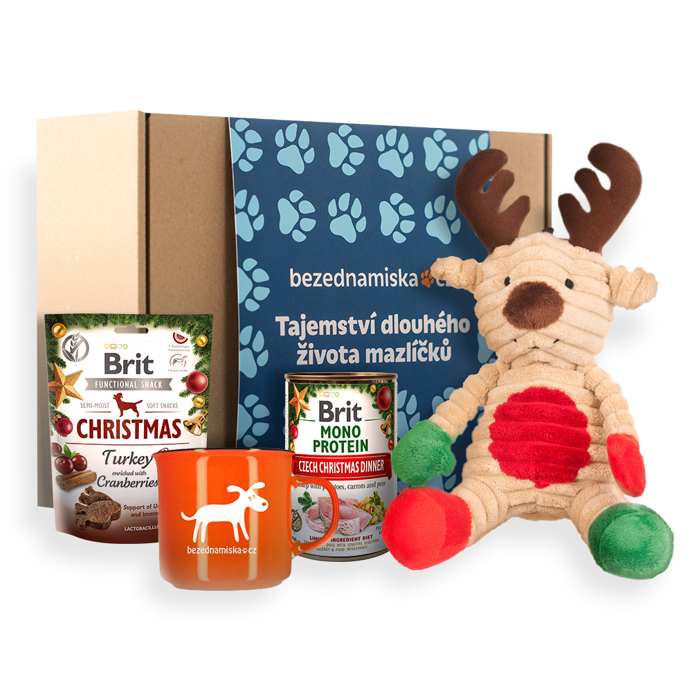 Bezedná miska - Vánoční dárkový box pro psa
